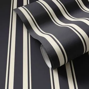 Product Image 1 for Multi Stripe Black I Wallpaper by Getty Images from Four Hands