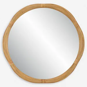 Product Image 1 for Salina Round Bamboo Mirror from Uttermost