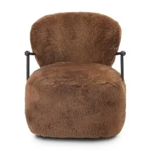 Product Image 1 for Plath Ochre Shearling Swivel Chair from Four Hands
