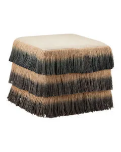 Product Image 1 for Jute Fringe Ottoman from Currey & Company