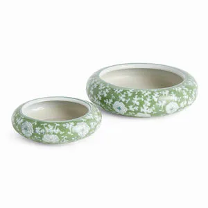 Product Image 1 for Imperial Lotus Low Pots , Set Of 2 from Napa Home And Garden