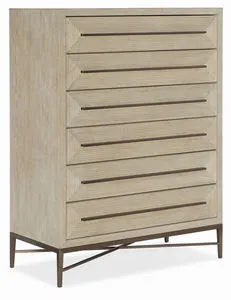 Product Image 1 for Cascade Oak & Metal Six-Drawer Chest from Hooker Furniture