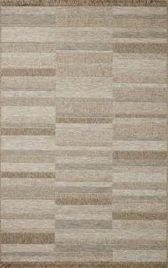 Product Image 1 for Dawn Organic Modern Natural Offset-Striped Fringe 8'10" x 12'2" Rug from Loloi