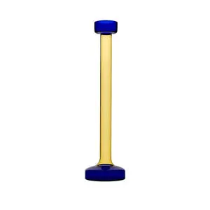 Product Image 1 for Glass Candle Holder Yellow & Blue from BIDKHome