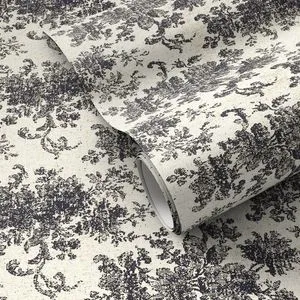 Product Image 1 for Fallingbrook Black I Wallpaper by FH Art Studio from Four Hands