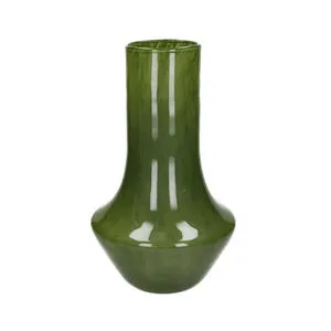 Product Image 1 for Camou Glass Vase Olive Dia 9.8" from BIDKHome