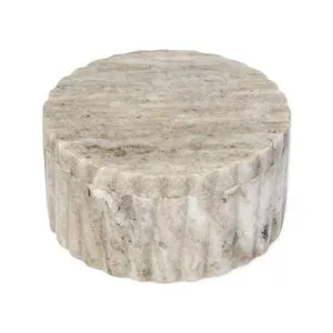 Product Image 3 for Keaton Beige Marble Grooved Canister from BIDKHome