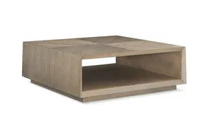 Product Image 1 for Brown Wood Modern Square Boxcar Cocktail Table from Caracole