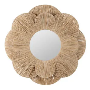 Product Image 1 for Sophie Natural Raffia Round Mirror from Cooper Classics