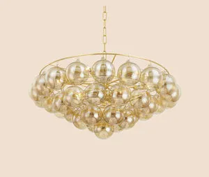 Product Image 2 for Mimi 9-Light Aged Brass Bubble Chandelier from Mitzi