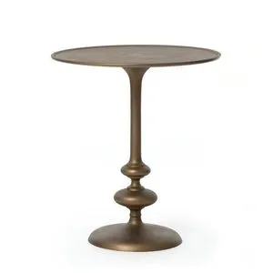 Product Image 11 for Marlow Iron Matte Brass Matchstick Pedestal Table from Four Hands