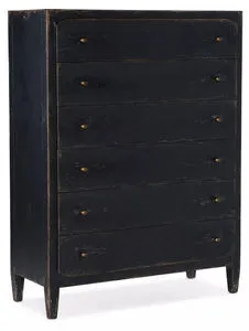 Product Image 3 for Ciao Bella Six Drawer Chest  Black from Hooker Furniture