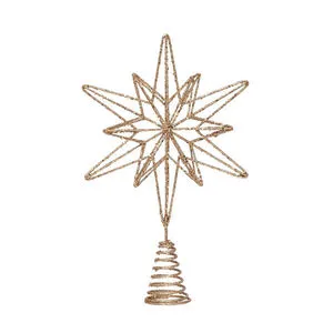 Product Image 1 for Joseph Metal & Mica Champagne Star Tree Topper from Creative Co-Op
