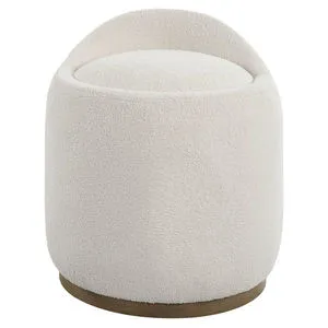 Product Image 1 for Swirl Swivel Sheepskin Ottoman from Uttermost