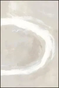 Front view of Soft Whisper II abstract painting showing soft beige and white brushstrokes