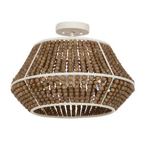 Product Image 1 for Gilmer Beaded Wood Semi-Flush Mount from Gabby