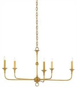 Product Image 1 for Nottaway Chandelier Gold Leaf from Currey & Company