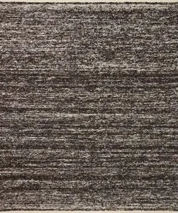 Reyla Mocha / Ivory rug with a hand-knotted heathered texture in earthy mocha and ivory tones, subtle border detail