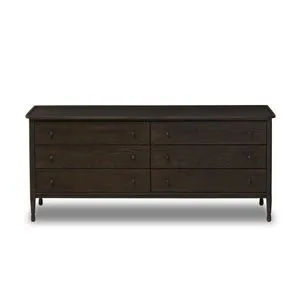 Product Image 1 for Franny Espresso Oak Veneer 6 Drawer Dresser from Four Hands