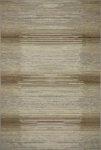 Saylor Earthen Weave Rug with muted earth tones and horizontal striped weave pattern in beige, brown, and gray hues