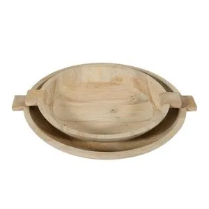 Product Image 1 for Sandblasted Wooden Bowl Set of 2 from BIDKHome