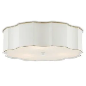 Product Image 1 for Wexford White Flush Mount from Currey & Company