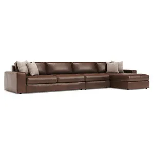 Product Image 1 for Nest 3-Piece Leather Sectional with Chaise from Bernhardt Furniture