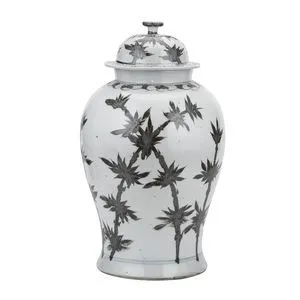 Product Image 2 for White & Brown Temple Jar Bamboo Motif from Legend of Asia