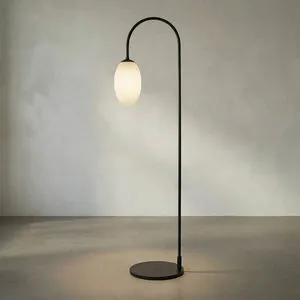 Product Image 1 for Swan Black Iron Floor Lamp from Noir