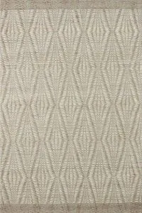 Kenzie Ivory Taupe Rug featuring hand-woven tonal geometric patterns in a mix of ivory and taupe hues