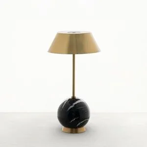 Product Image 1 for Firefly Antique Brass Table Lamp Nero Marquina Black from Gabby