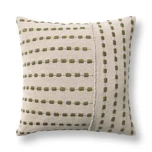 Product Image 1 for Katia Olive Green Linen Blend Fabric Throw Pillow from Classic Home
