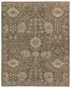 Product Image 1 for Maeli Hand-Knotted Floral Gray / Cream Rug 10' x 14' from Jaipur 