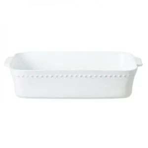 Product Image 1 for Pearl 15'' Scalloped Ceramic Stoneware Rectangle Baker - White from Costa Nova