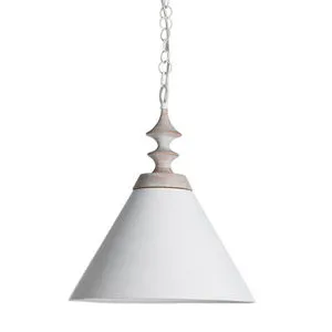 Product Image 1 for Tovah Natural Whitewashed Wood & Iron Pendant from Gabby