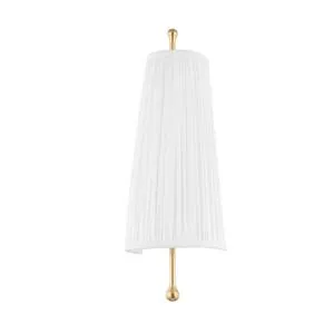 Product Image 1 for Adeline Transitional Wall Sconce with White-Pleated Shade from Mitzi
