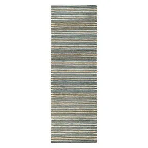 Product Image 4 for Del Mar 2.6'x8' Jute Blend Handwoven Sustainable Blue Accent Rug Runner from Classic Home Furnishings