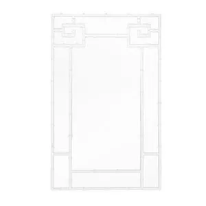 Product Image 1 for Tessa Bamboo Detail Mirror In White Lacquer from Worlds Away