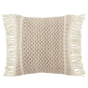 Product Image 3 for Haskell Indoor/ Outdoor Taupe/ Ivory Geometric Pillow from Jaipur 