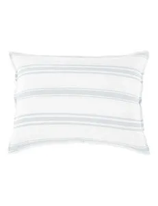 Product Image 1 for Jackson Linen Standard Sham - White /  Ocean from Pom Pom at Home
