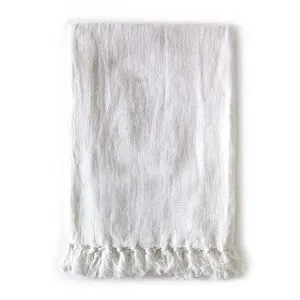Product Image 1 for Montauk Linen Throw Blanket - White from Pom Pom at Home