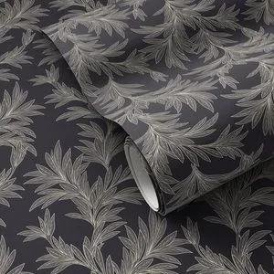 Product Image 1 for Lush Leaves Black I Wallpaper by Getty Images from Four Hands