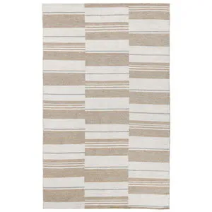 Product Image 1 for Boulder 5x8 Indoor Outdoor Handwoven Stripe Ivory Area Rug from Classic Home Furnishings