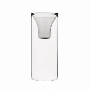 Product Image 1 for Glass Clear & Gray Candle Holder from BIDKHome