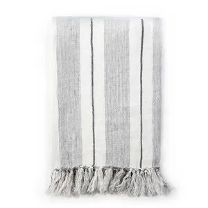 Product Image 1 for Laguna Linen Throw Blanket - Grey /  Charcoal from Pom Pom at Home