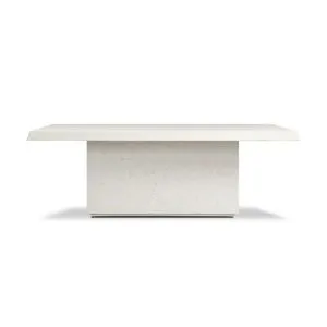 Product Image 1 for Avila Outdoor Rectangular Dining Table 84" - Aged White Concrete from Four Hands