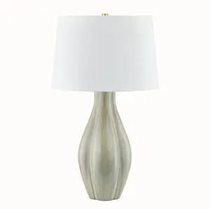 Galloway Table Lamp isolated on white background showing full lamp from front with shadow
