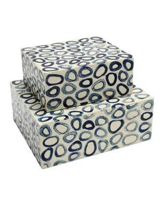 Product Image 1 for Ovoid Box, Set of 2 from Currey & Company