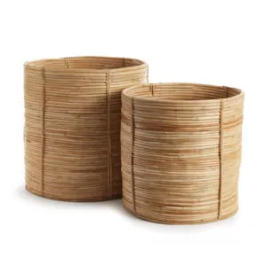Product Image 1 for Cane Rattan Round Tree Baskets, Set Of 2 from Napa Home And Garden