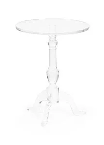 Product Image 1 for Denise Acrylic Pedestal Side Table from Chelsea House